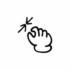 Zoom out icon in vector. Logotype - Doodle