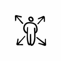 Group man icon in vector. Logotype - Doodle