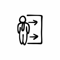 Elevator icon in vector. Logotype - Doodle