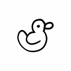 Rubber duck icon in vector. Logotype - Doodle