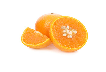 fresh orange isolated on white background