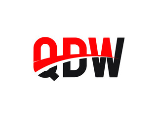 QDW Letter Initial Logo Design Vector Illustration