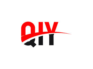 QIY Letter Initial Logo Design Vector Illustration
