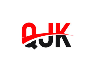 QJK Letter Initial Logo Design Vector Illustration