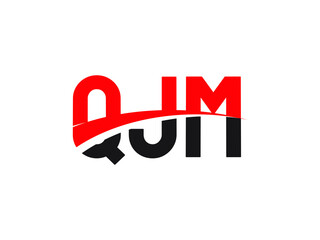 QJM Letter Initial Logo Design Vector Illustration