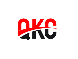 QKC Letter Initial Logo Design Vector Illustration
