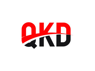 QKD Letter Initial Logo Design Vector Illustration