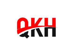 QKH Letter Initial Logo Design Vector Illustration