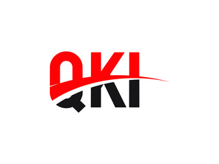 QKI Letter Initial Logo Design Vector Illustration