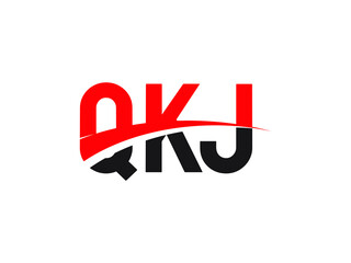 QKJ Letter Initial Logo Design Vector Illustration