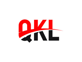 QKL Letter Initial Logo Design Vector Illustration
