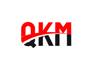 QKM Letter Initial Logo Design Vector Illustration