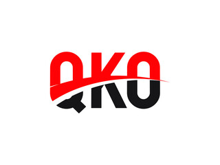 QKO Letter Initial Logo Design Vector Illustration