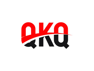 QKQ Letter Initial Logo Design Vector Illustration