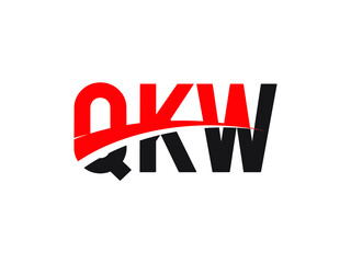 QKW Letter Initial Logo Design Vector Illustration
