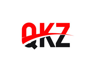 QKZ Letter Initial Logo Design Vector Illustration