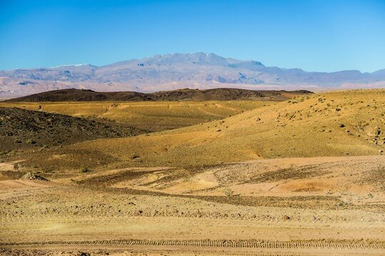 view of atlas mountains in morocco, photo as background , digital image picture