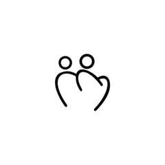 Heart people logo design