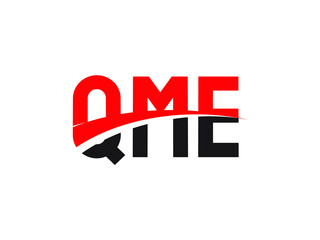 QME Letter Initial Logo Design Vector Illustration