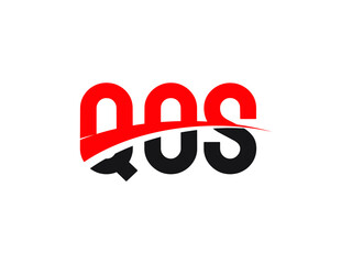 QOS Letter Initial Logo Design Vector Illustration
