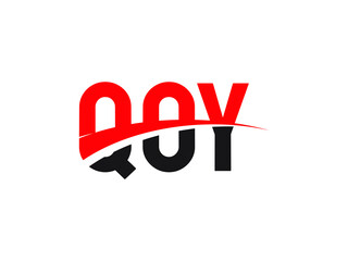 QOY Letter Initial Logo Design Vector Illustration