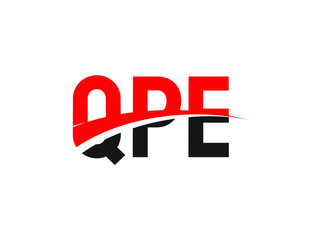 QPE Letter Initial Logo Design Vector Illustration