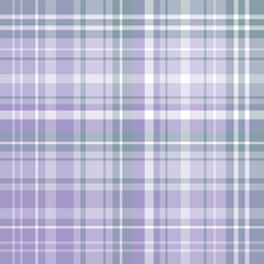 Seamless pattern in positive lilac, gray and white colors for plaid, fabric, textile, clothes, tablecloth and other things. Vector image.