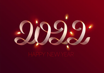 New Years 2022. Calligraphic inscription.