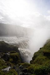 Fototapeta premium waterfall in the fog