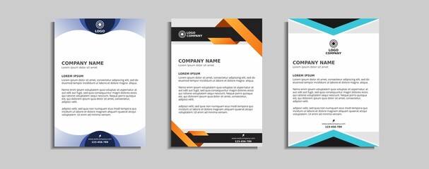 modern corporate letterhead template design