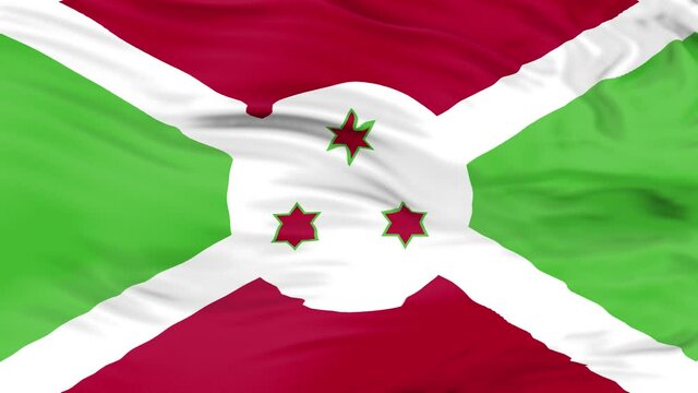 A 4K of Burundi flag. A waving 3D animation