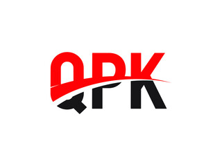 QPK Letter Initial Logo Design Vector Illustration