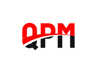 QPM Letter Initial Logo Design Vector Illustration