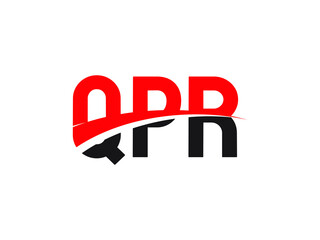 QPR Letter Initial Logo Design Vector Illustration