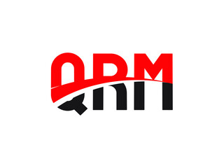 QRM Letter Initial Logo Design Vector Illustration