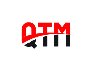 QTM Letter Initial Logo Design Vector Illustration