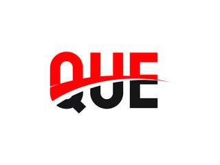 QUE Letter Initial Logo Design Vector Illustration