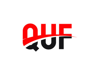 QUF Letter Initial Logo Design Vector Illustration