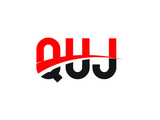 Fototapeta premium QUJ Letter Initial Logo Design Vector Illustration