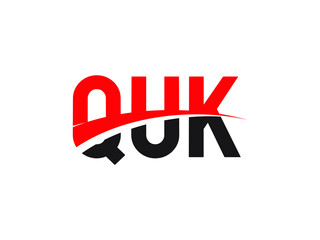 QUK Letter Initial Logo Design Vector Illustration