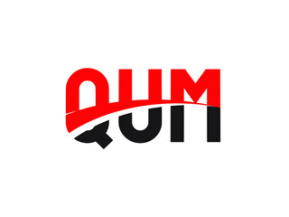 QUM Letter Initial Logo Design Vector Illustration