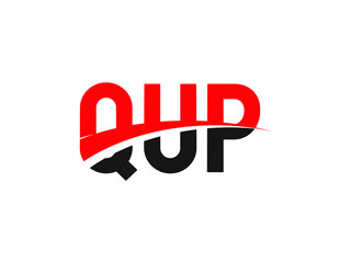 QUP Letter Initial Logo Design Vector Illustration