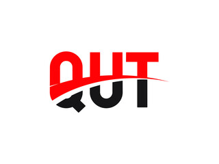 QUT Letter Initial Logo Design Vector Illustration
