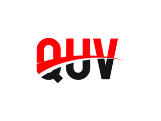 QUV Letter Initial Logo Design Vector Illustration