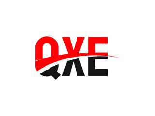 QXE Letter Initial Logo Design Vector Illustration