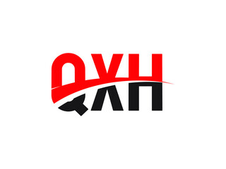 QXH Letter Initial Logo Design Vector Illustration