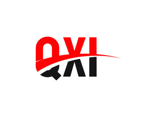 QXI Letter Initial Logo Design Vector Illustration