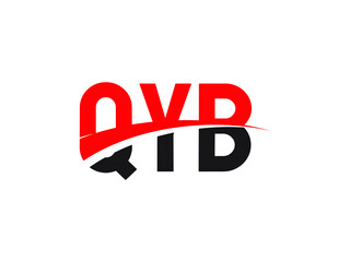 QYB Letter Initial Logo Design Vector Illustration