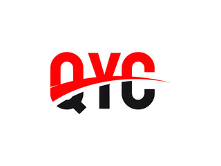 QYC Letter Initial Logo Design Vector Illustration