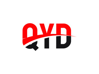 QYD Letter Initial Logo Design Vector Illustration